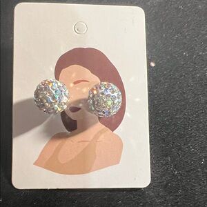 Sparkling Silver‎ Stud Earrings